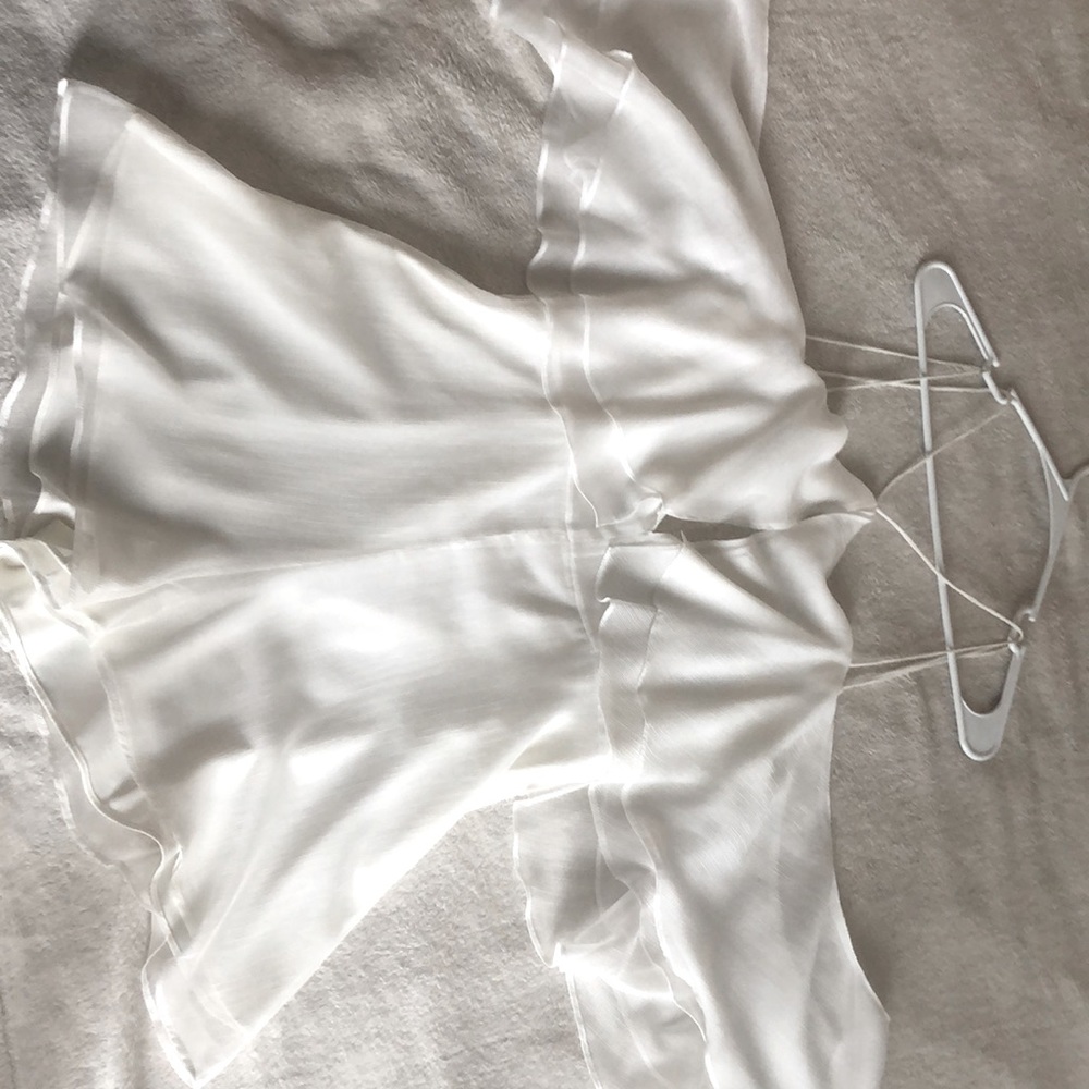 white jump suit - shorts